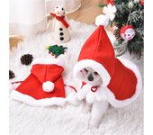 Pet clothes Pet Christmas Costume Cape With Hat Santa Claus Cloak For Cats And Small Dogs Little Red Riding Hood cape clothing