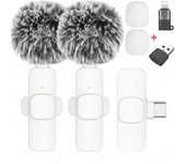 New Wireless Lavalier Microphone Portable Audio Video Recording Mini Microphone for iPhone Android PC Camera Live Gaming Phone