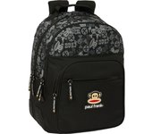 SAFTA - MOCHILA DOBLE ADAPT.CARRO PAUL FRANK "JOIN THE FUN" - Mochila con Asas Ajustables y Espalda Ergonomica - Mochila con Compartimientos con Cremallera - Mochila Diseño Único y Licencia Oficial By PAUL FRANK "JOIN THE FUN"