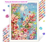 AB Diamond Painting Flower Tulip Diamond Mosaic Embroidery Cross Stitch DIY Beautiful Landscape Home Decoration Gift New Product