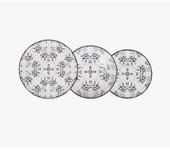 Amymark - Set de Vajilla La Mediterranea Ivory Brillo (18 piezas)