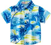 Cool Cozy Summer Coconut Palm Beach Shirts for Boys and Girls