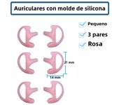 3-Pair Silicone Earbud for Universal Walkie Talkie Radio Air Acoustic Coil Tube Earpiece Headphone Earmold White Black S M LSize