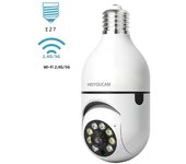 Light Bulb Security Camera 2.4G&5GHz WiFi Outdoor, 1080P E27 Light Socket Security Camera, Indoor 360° view, Color Night Vision