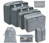 Juego De Bolsas Organizadoras De Viaje 7/8/9/10 Pcs Cubos De Empaque Portátiles Para Maleta Ropa Y Zapatos Organizador De Bolsos
