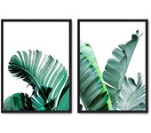Set de 2 cuadros calidad premium con marco de madera - 30x40 cm o 50x70 cm - POSTER LAB