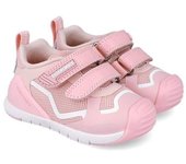 Biomecanics zapatillas deportivas para bebé y niña mod. 252133-C032 en color rosa con velcro