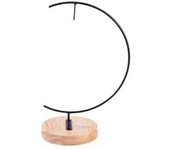 Soporte de exhibición de adorno grande, soporte de adorno, soporte de gancho de hierro para colgar globo de cristal, planta de aire, terrario, bola de bruja, adorno de Navidad y decoración de boda en el hogar (negro, tamaño grande)
