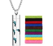 Essential Oil Necklace Aromatherapy Pendant Necklace 316L Stainless Steel Diffuser Necklace, Essential Oil Jewelry Gift