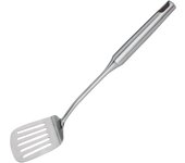 Espátula ranurada de acero inoxidable, utensilio de cocina para uso en la cocina con mango hueco, plata/14,9 pulgadas