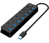 USB3.0 HUB 4in1 7in1USB Splitter 2.0 USB Adapter Multi-Port Independent Power Switch Extender 30CM Cable