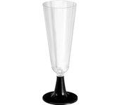 Algon - Set de 4 Copas de Cava Plástico Reutilizable 150CC, Elegantes y Duraderas, para Celebraciones y Eventos al Aire Libre