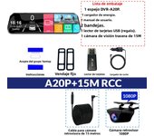 10 Inch 1080P Touch Screen Dashcam Car DVR Mirror Video Recorder Car Dual Lens Streaming Driving Recorder Dash Camera Bluck Box