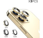 Protector Cristal Lentes Diamante Aluminio - iPhone 13 Pro 6.1" /13 Pro Max 6.7"(3Pcs)