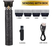 Retro T9 Men's Electric Hair Clipper Professional Shaver Hair Clipper Dragon Buddha