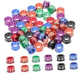 Anillos para patas de aves, anillos para patas de aves de corral, anillo para patas de pollo, anillos para patas de aves, 50 piezas para patas de aves de corral, ganso, patos, codornices, agapornis, palomas, pinzones, gallos de pelea, loros, palomas, band