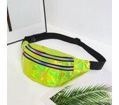 Holographic Fanny Pack Hologram Waist Bag Laser PU Beach Traverl Banana Hip Bum Zip Waistbags Women Belt Bag For Party Travel