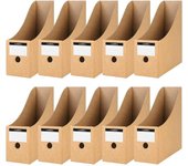 Organizador de archivos de revistas, 10 piezas, soporte para archivos de revistas, soporte para revistas, archivos de almacenamiento para el hogar, oficina, contenedor de papel DIY (10)