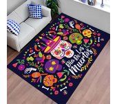 Mexican Day of The Dead Carpet for Living Room Decor Table Skull Sacrifice Rugs Bedroom Bedside Floor Mat Halloween Decoration