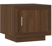 vidaXL Mesa de centro madera de ingeniería 51x50x45 cm Blanco, Negro, Roble Sonoma Mesita de Salón o Comedor o Auxiliar Mesa de Café Meuble Salón