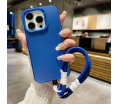 Fashion Lanyard Bracelet Silicone Metallic Aurora Matte New Case For iPhone 15 14 13 12 11 Pro Max X XS XR Soft Shockproof Cover