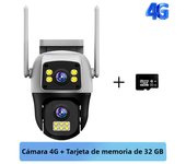 4K 8MP 4G IP Camera Dual Lens Outdoor Waterproof 360° Human Detect Video Surveillance CCTV Security Protection PTZ Cameras