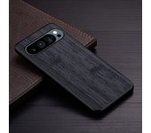 Case for Google Pixel 9 9a Pro XL 5G funda bamboo wood pattern Leather phone cover Luxury coque for Google Pixel 9 Pro case capa