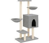 Rascador para Gatos con postes de isal gris Claro 117 cm