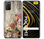 Tumundosmartphone Funda Gel Tpu para Xiaomi POCO M3 / Redmi 9T diseño Madera 08 Dibujos