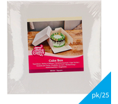 Caja para Tarta Glotomania - Blanca - Funcakes - 20 Cm - Pack 25 U