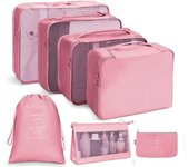 Juego De Bolsas Organizadoras De Viaje 7/8/9/10 Pcs Cubos De Empaque Portátiles Para Maleta Ropa Y Zapatos Organizador De Bolsos