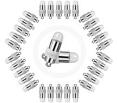 Luces de globo, 30 piezas de mini luces LED para linternas, luces LED micro que funcionan con pilas para linternas de papel, globos (blanco cálido)