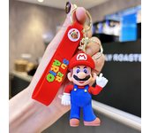2024 New Creative Cartoon Drop Glue Super Mario Key Chain Cute Action Figure Mario Backpack Car Chain
