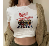 Bratz vintage cyber y2k yk2 crop top girl Harajuku fairycore hippie yk2 t-shirts