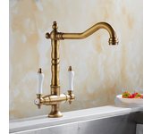 Antique Bronze Kitchen faucets 360 Rotate Swivel Faucet Hot Cold Water Tap Mixer Kitchen Sink Faucet ELK331