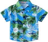 Cool Cozy Summer Coconut Palm Beach Shirts for Boys and Girls