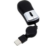 Pequeño mini elegant-Negro y Plata-Óptica de 3 botas USB to PC Ratón de viaje portátil