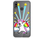 Tumundosmartphone Funda Gel Transparente para Huawei P20 Lite Diseño Unicornio Dibujos