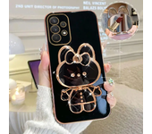 Mirror Plating Phone Holder Case For Samsung Galaxy A53 A73 A33 A52 A52s A72 A32 4G 5G A51 A71 A12 A31 A21S A50 A54 Stand Cover