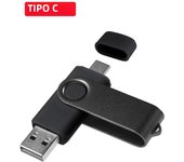 2 in 1 TYPE-C for Mobile Phone USB Flash Drive 64GB Rotatable Black Memory Stick 32GB Pen Drive 16GB Pendrive 8GB U Disk