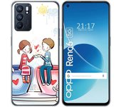 Funda Silicona para Oppo Reno 6 5G diseño Café Dibujos