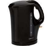Clatronic WK 3445 Hervidor Agua Eléctrico, 1,7 L, Resistencia Acero Inox, Inalámbrico, Apagado Automático, Base 360º, Negro, 2200W