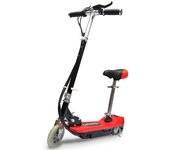 vidaXL Patinete eléctrico con asiento 120 W en color Rosa/Negro/Rojo y más