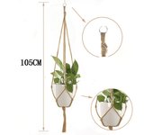 Gardening Green Plant Hanging Basket Cotton Rope Hanger Flower Pot  Handmade Macrame Pot Pocket Wall Boho Courtyard  Home Decor