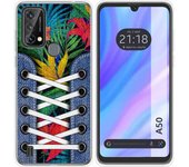 Funda Silicona Transparente para Blackview A50 diseño Zapatillas 12 Dibujos
