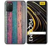 Tumundosmartphone Funda Gel Tpu para Xiaomi POCO M3 / Redmi 9T diseño Madera 10 Dibujos