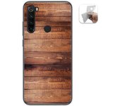Tumundosmartphone Funda Gel Tpu para Xiaomi Redmi Note 8T diseño Madera 02 Dibujos