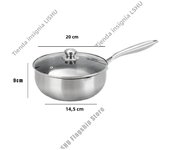 Stainless Steel Frying Pan Wok Soup Pot Home Induction Cooker Gas Stove Steak Skillet Cooking Sauce Milk Pot Kitchen Cookware
