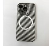 Magsafe Magnetic Wireless Charging Carbon Fiber Texture Phone Case For iPhone 16 Pro Max 14 11 12 13 15 Pro Max Soft TPU Cover