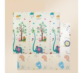 Tapete para gatear plegable para niños de 70,86 x 63 pulgadas de grosor, tapete para gatear con burbujas para bebés, tapete para actividades de juegos en la sala de estar, alfombra de juguete para gatear para niños